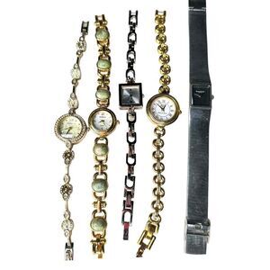 SOLD Lot 5 Watches Guess Kenneth Cole Anne Klein Charter Club Elgin Feminine D